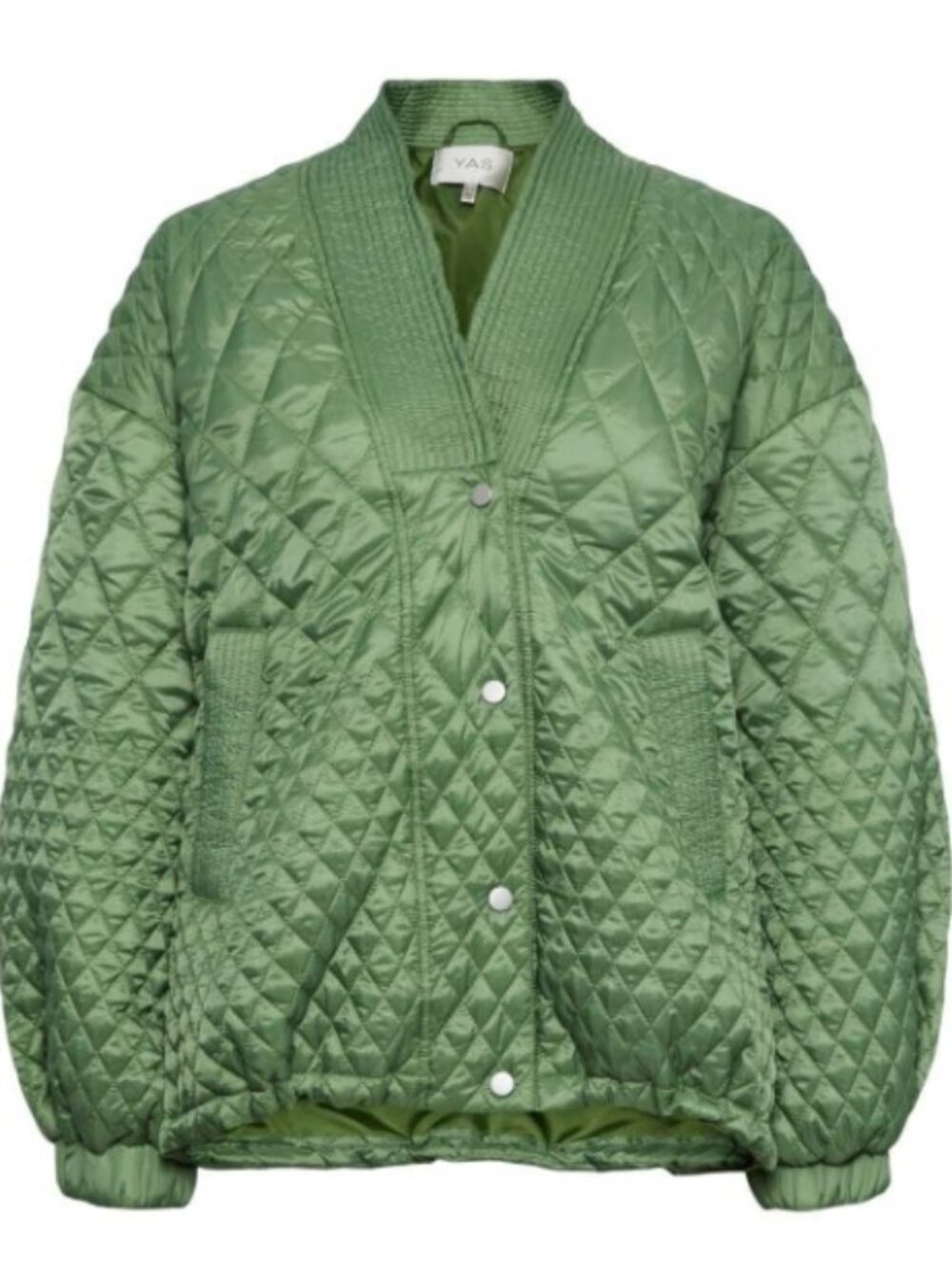 Y.A.S Yasloda Quilted Jacket in Loden Frost Green Size L